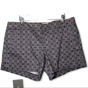 J. CREW Factory GEO PRINT STRETCH CHINO SHORTS